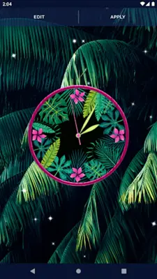 Black Jungle Forest Clock android App screenshot 3